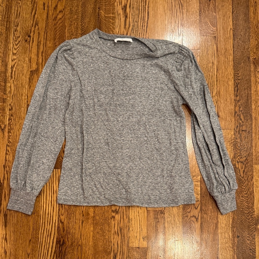 Self Contrast Women’s Gray Long Sleeve Top Size Small